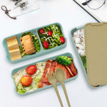 Contenitore per alimenti Bento Box da 900 ml a 3 strati Contenitore per alimenti in materiale di paglia di grano Contenitore per stoviglie per microonde