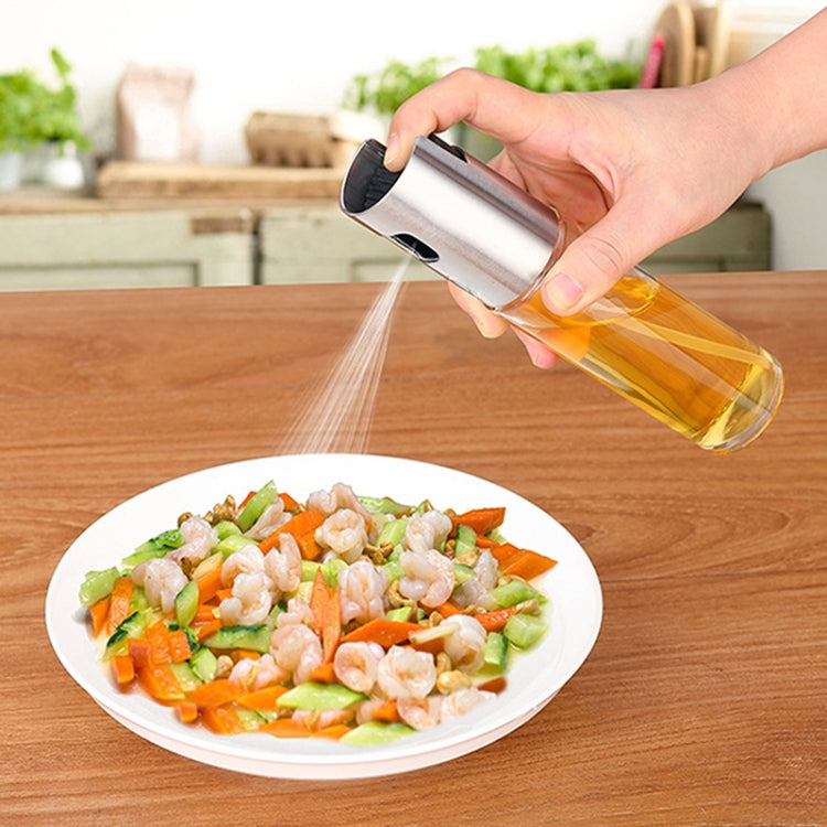 Dispenser per olio per bottiglia di aceto e salsa di olio con pompa per olive in vetro da 2 pezzi in acciaio inossidabile