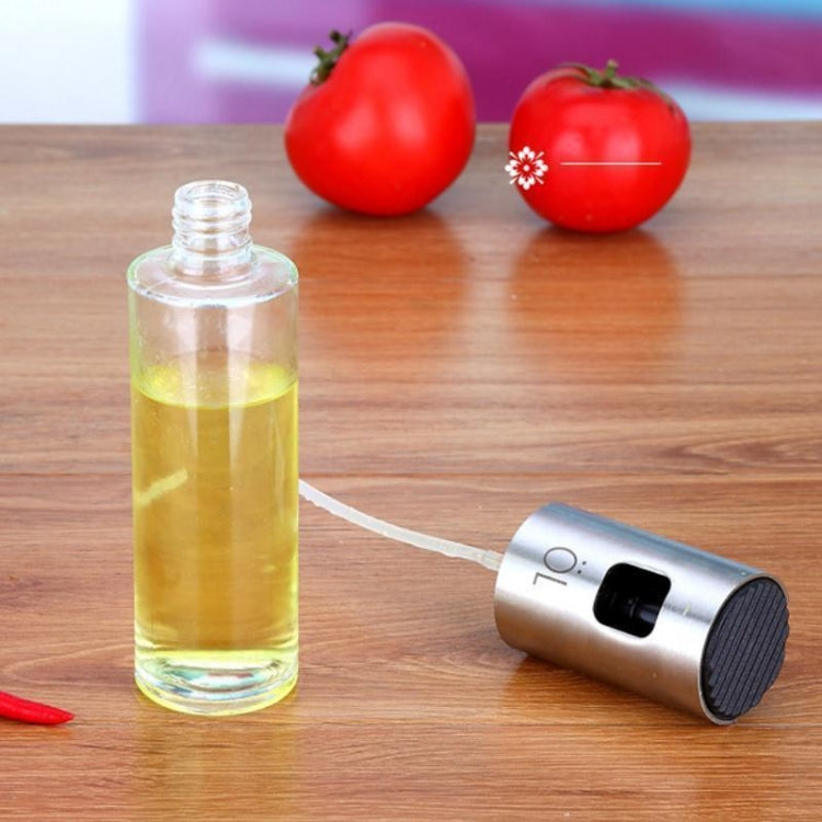 Dispenser per olio per bottiglia di aceto e salsa di olio con pompa per olive in vetro da 2 pezzi in acciaio inossidabile