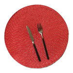 Tovaglietta tessuta ovale rotonda in PP da 2 pezzi, Diameter 36cm, Diameter 18cm