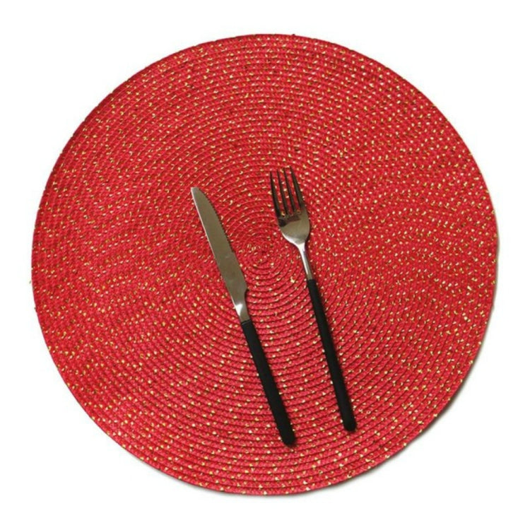 Tovaglietta tessuta ovale rotonda in PP da 2 pezzi, Diameter 36cm, Diameter 18cm