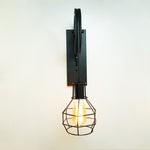 Lampada da parete per sollevamento con puleggia in ferro battuto retrò granata da 40 W Lampada da parete per portico corridoio corridoio
