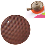 Tappetino rotondo antiscivolo resistente al calore in silicone a nido d'ape, dimensioni: 18x18x0,8 cm, Honeycomb Silicone Mat
