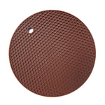 Tappetino rotondo antiscivolo resistente al calore in silicone a nido d'ape, dimensioni: 18x18x0,8 cm, Honeycomb Silicone Mat