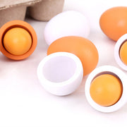 6 pezzi di tuorli d'uovo in legno simulati da cucina, giocattoli da cucina, set di giochi di finzione per i bambini, 6 PCS Eggs