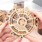 Bambini Ingranaggio meccanico in legno Calendario perpetuo Modello di puzzle 3D Giocattoli assemblati fai-da-te, Wooden DIY Assembled Toys