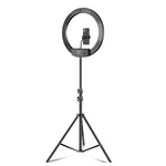 Luce anello LED dimmerabile 14" con clip smartphone e treppiede