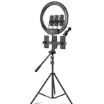 Luce anello LED dimmerabile 14" con clip smartphone e treppiede