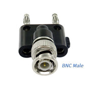 Connettore coassiale adattatore Jack femmina BNC da 5 pezzi a doppio jack femmina a banana RF, BNC Male to Dual Banana Female