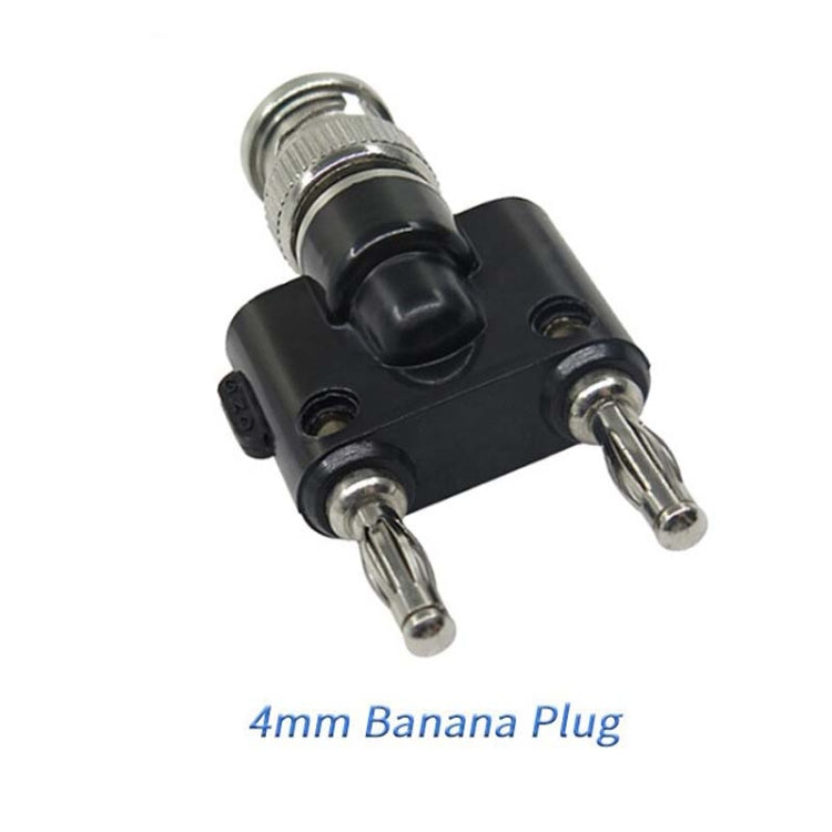 Adattatore connettore BNC maschio a doppio jack banana femmina