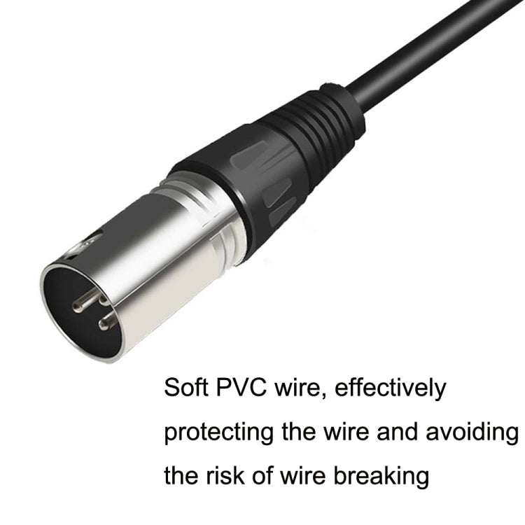 Cavo audio per microfono bilanciato da 6,35 mm Caron maschio a XLR a 2 pin, 0.5m, 1m, 1.5m, 2m, 3m, 5m, 10m, 15m, 20m, 30m