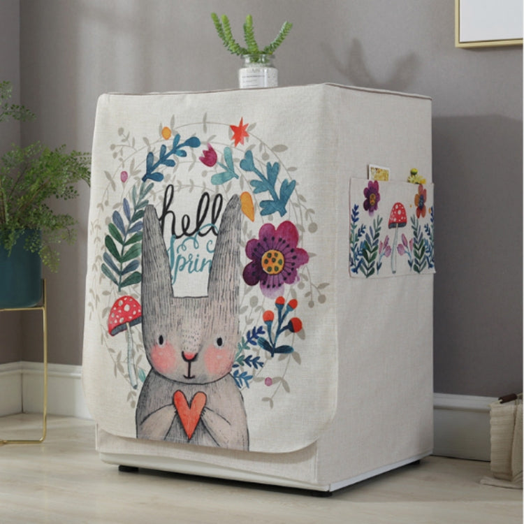 Copertura antipolvere per lavatrice con rullo a tamburo in cotone e lino, 83x60x60cm