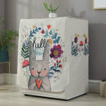 Copertura antipolvere per lavatrice con rullo a tamburo in cotone e lino, 83x60x60cm