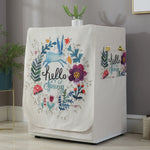 Copertura antipolvere per lavatrice con rullo a tamburo in cotone e lino, 83x60x60cm