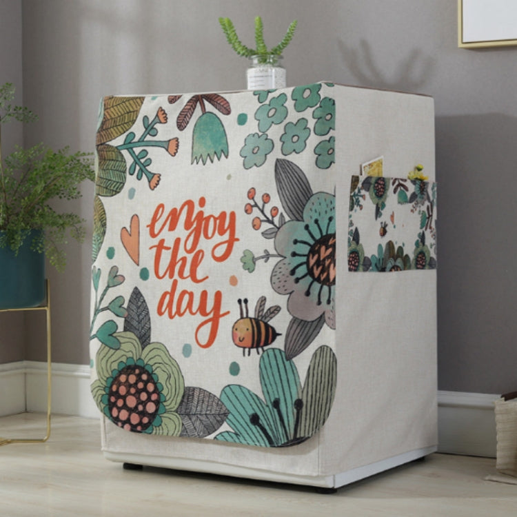 Copertura antipolvere per lavatrice con rullo a tamburo in cotone e lino, 83x60x60cm