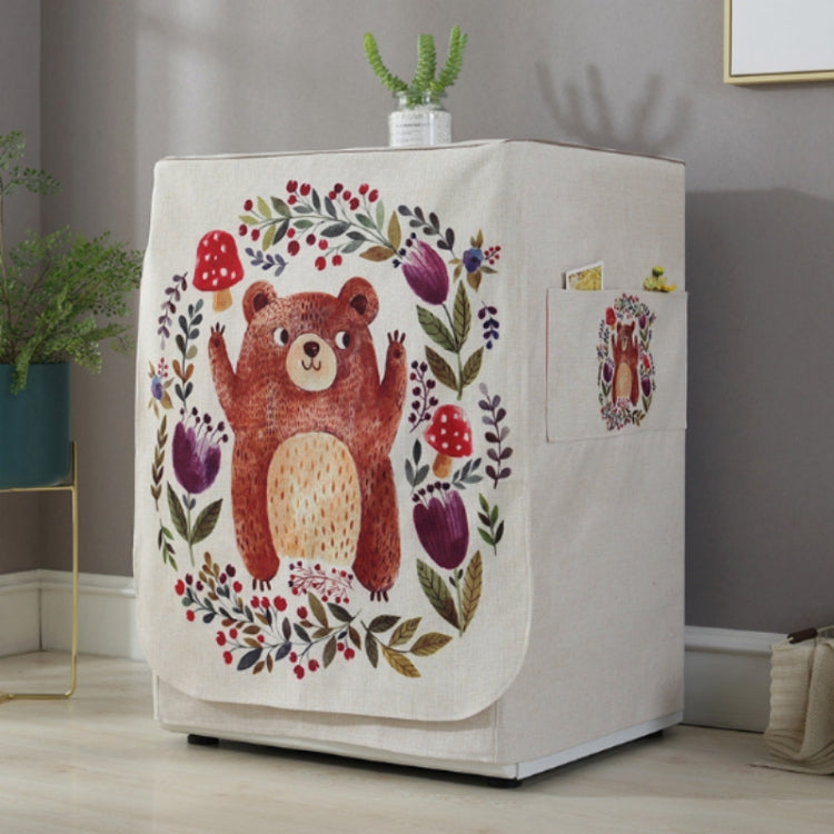 Copertura antipolvere per lavatrice con rullo a tamburo in cotone e lino, 83x60x60cm