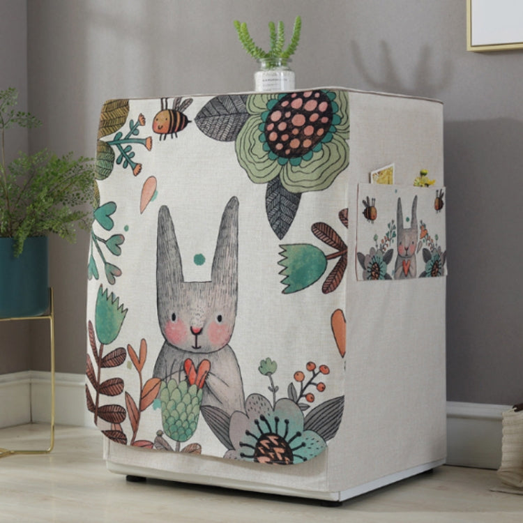 Copertura antipolvere per lavatrice con rullo a tamburo in cotone e lino, 83x60x60cm