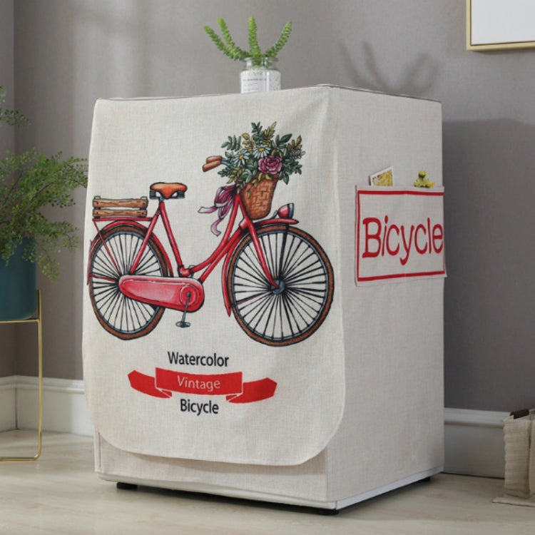 Copertura antipolvere per lavatrice con rullo a tamburo in cotone e lino, 83x60x60cm