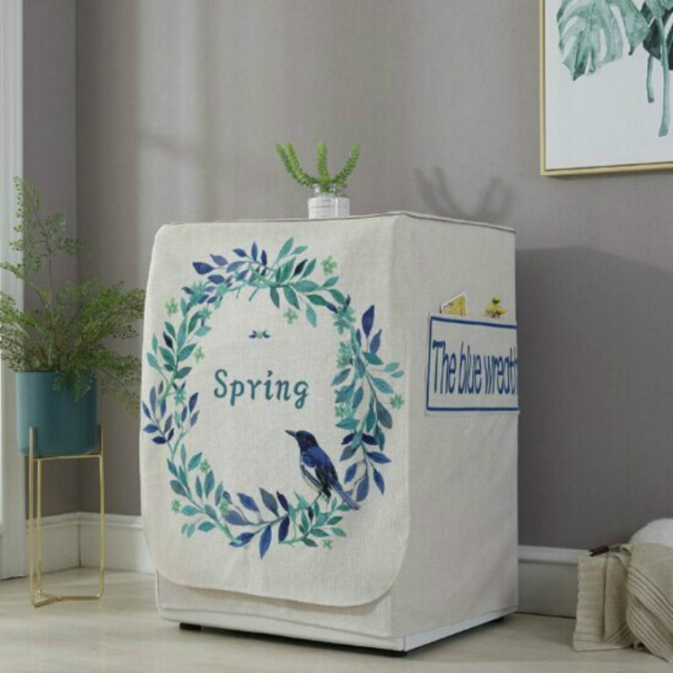Copertura antipolvere per lavatrice con rullo a tamburo in cotone e lino, 83x60x60cm