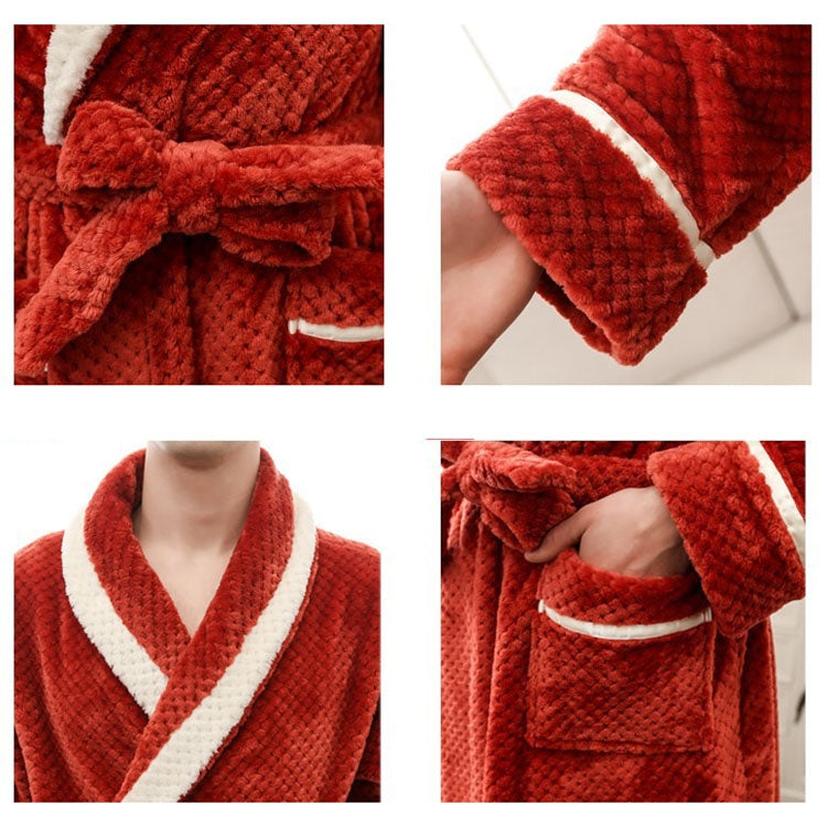 Coppia di modelli Accappatoio in spugna di grandi dimensioni, spesso caldo, paragrafo lungo, Female M, Male M, Female XL, Male XL, Female XXXL, Male XXXL