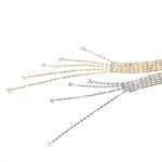 Catena in vita da donna con cintura a forma di diamante a doppio anello, 120cm