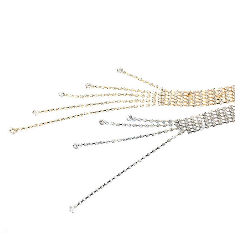 Catena in vita da donna con cintura a forma di diamante a doppio anello, 120cm