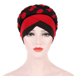 Berretto turbante in seta di latte bicolore M 56-58 cm
