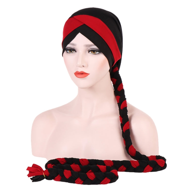 Berretto turbante in seta di latte bicolore M 56-58 cm