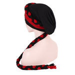 Berretto turbante in seta di latte bicolore M 56-58 cm