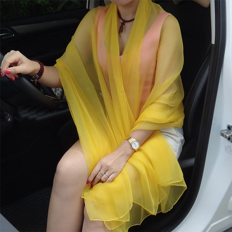Sciarpa estiva in chiffon di seta ultrasottile con aria condizionata, scialle, protezione solare, 190 x 120cm