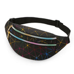 Marsupio in pelle PU con motivo laser Borsa a tracolla singola da donna con marsupio, Double Zipper Rhombus (Black ), Double Zipper Rhombus (Pink), Double Zipper Rhombus (Sliver)