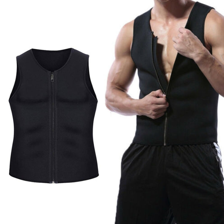 Abbigliamento fitness da uomo con cerniera, gilet addominale, corsetto, S, M, L, XL, XXL, XXXL