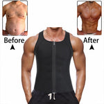 Abbigliamento fitness da uomo con cerniera, gilet addominale, corsetto, S, M, L, XL, XXL, XXXL