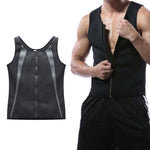 Abbigliamento fitness da uomo con cerniera, gilet addominale, corsetto, S, M, L, XL, XXL, XXXL