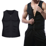 Abbigliamento fitness da uomo con cerniera, gilet addominale, corsetto, S, M, L, XL, XXL, XXXL
