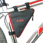 Borsa da bici triangolare Telaio a tubo anteriore Borse da bicicletta da ciclismo Borsa da strada MTB impermeabile con supporto per sella