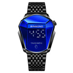 BINBOND Locomotiva Concept Touch Screen Orologio da cintura in acciaio da uomo Orologio con tecnologia nera dal vivo, Touch Screen Black Steel Blue, Touch Screen White Steel Blue, Touch Screen Full Gold Blue, Touch Screen Blue Steel Blue