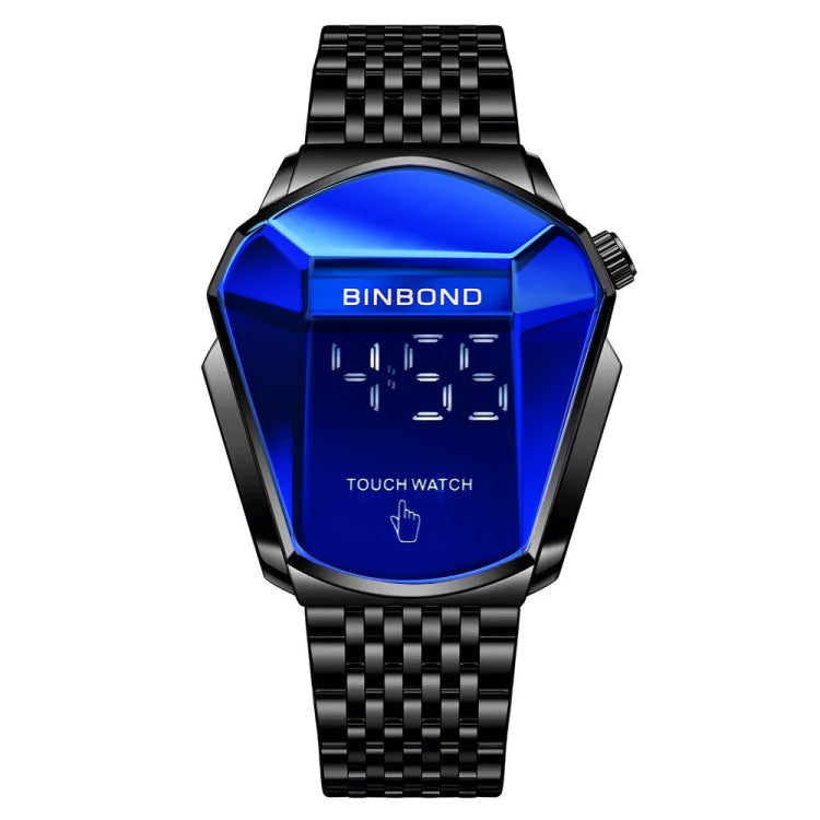 BINBOND Locomotiva Concept Touch Screen Orologio da cintura in acciaio da uomo Orologio con tecnologia nera dal vivo, Touch Screen Black Steel Blue, Touch Screen White Steel Blue, Touch Screen Full Gold Blue, Touch Screen Blue Steel Blue