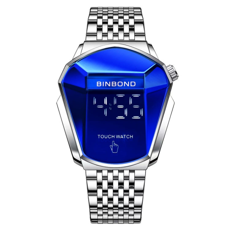 BINBOND Locomotiva Concept Touch Screen Orologio da cintura in acciaio da uomo Orologio con tecnologia nera dal vivo, Touch Screen Black Steel Blue, Touch Screen White Steel Blue, Touch Screen Full Gold Blue, Touch Screen Blue Steel Blue