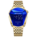 BINBOND Locomotiva Concept Touch Screen Orologio da cintura in acciaio da uomo Orologio con tecnologia nera dal vivo, Touch Screen Black Steel Blue, Touch Screen White Steel Blue, Touch Screen Full Gold Blue, Touch Screen Blue Steel Blue