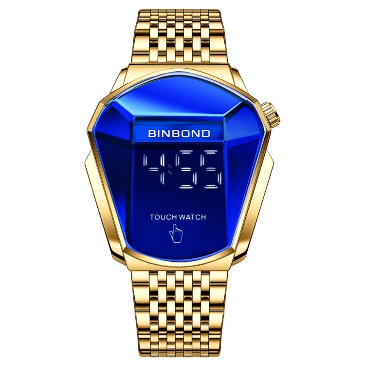 BINBOND Locomotiva Concept Touch Screen Orologio da cintura in acciaio da uomo Orologio con tecnologia nera dal vivo, Touch Screen Black Steel Blue, Touch Screen White Steel Blue, Touch Screen Full Gold Blue, Touch Screen Blue Steel Blue