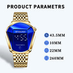 BINBOND Locomotiva Concept Touch Screen Orologio da cintura in acciaio da uomo Orologio con tecnologia nera dal vivo, Touch Screen Black Steel Blue, Touch Screen White Steel Blue, Touch Screen Full Gold Blue, Touch Screen Blue Steel Blue
