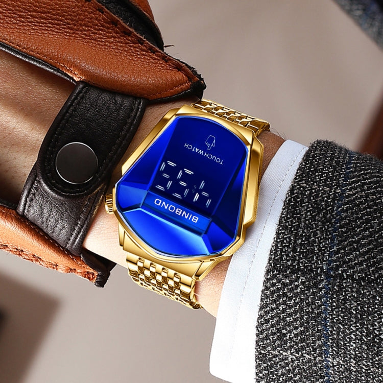 BINBOND Locomotiva Concept Touch Screen Orologio da cintura in acciaio da uomo Orologio con tecnologia nera dal vivo, Touch Screen Black Steel Blue, Touch Screen White Steel Blue, Touch Screen Full Gold Blue, Touch Screen Blue Steel Blue