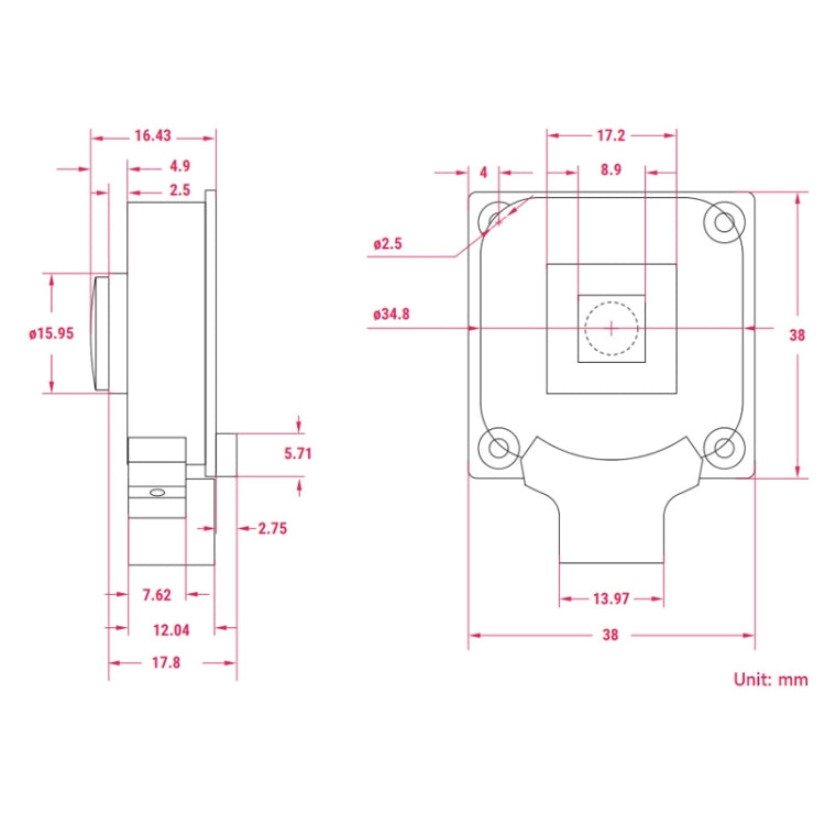 Per fotocamera Raspberry Pi M12, sensore IMX477R da 12,3 MP, modulo fotocamera ad alta sensibilità, 23945