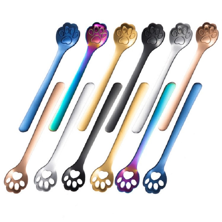 Cucchiaio da dessert per torta da dessert creativo con artiglio di gatto in acciaio inossidabile, Cat Claw Spoon Silver, Hollow Cat Claw Spoon Silver, Cat Claw Spoon Gold, Hollow Cat Claw Spoon Gold, Cat Claw Spoon Rose Gold                            ...