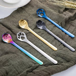 Cucchiaio da dessert per torta da dessert creativo con artiglio di gatto in acciaio inossidabile, Cat Claw Spoon Silver, Hollow Cat Claw Spoon Silver, Cat Claw Spoon Gold, Hollow Cat Claw Spoon Gold, Cat Claw Spoon Rose Gold                            ...