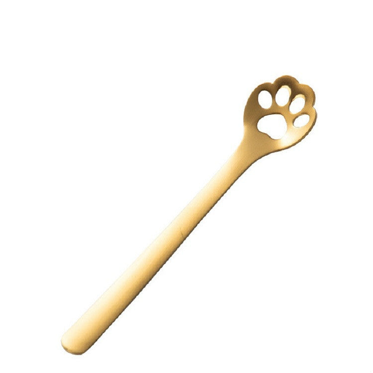 Cucchiaio da dessert per torta da dessert creativo con artiglio di gatto in acciaio inossidabile, Cat Claw Spoon Silver, Hollow Cat Claw Spoon Silver, Cat Claw Spoon Gold, Hollow Cat Claw Spoon Gold, Cat Claw Spoon Rose Gold                            ...