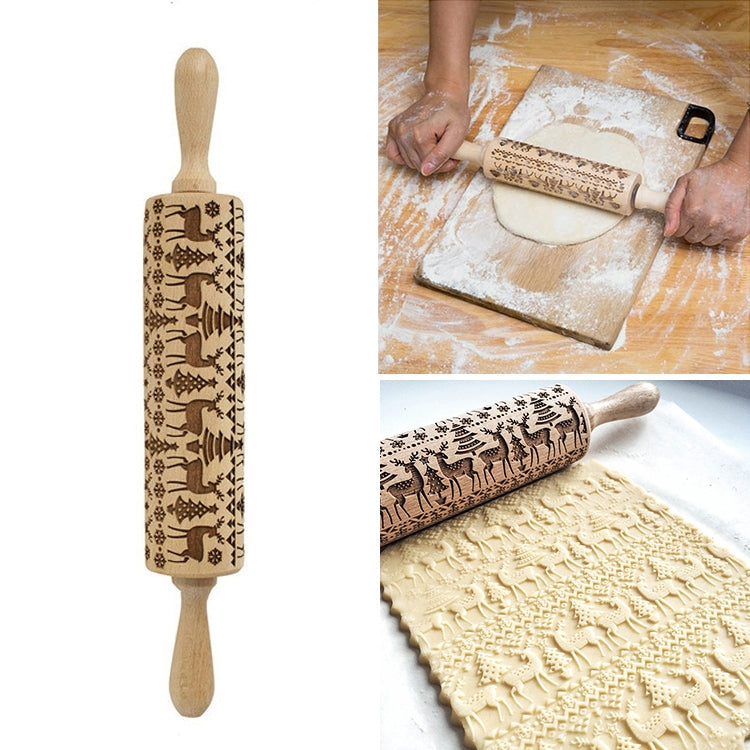 2 mattarelli natalizi in rilievo per biscotti, pasta per torta fondente, rullo inciso