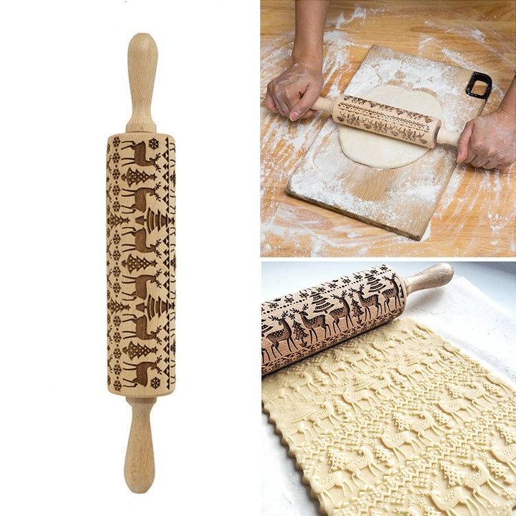 2 mattarelli natalizi in rilievo per biscotti, pasta per torta fondente, rullo inciso