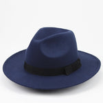 Cappello da sole con bordo grande in lana stile britannico retrò da uomo / donna